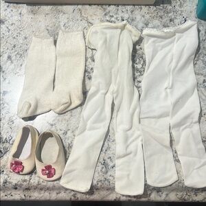 American Girl Black and Cream Doll Shoes